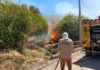 Empleados municipales colaboraron para controlar un incendio forestal