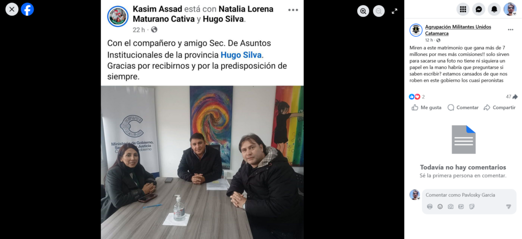 Fuerte cruce en redes: Agrupación Militantes Unidos Catamarca cuestionó a dirigentes y el Partido Demócrata Catamarca amplificó la polémica