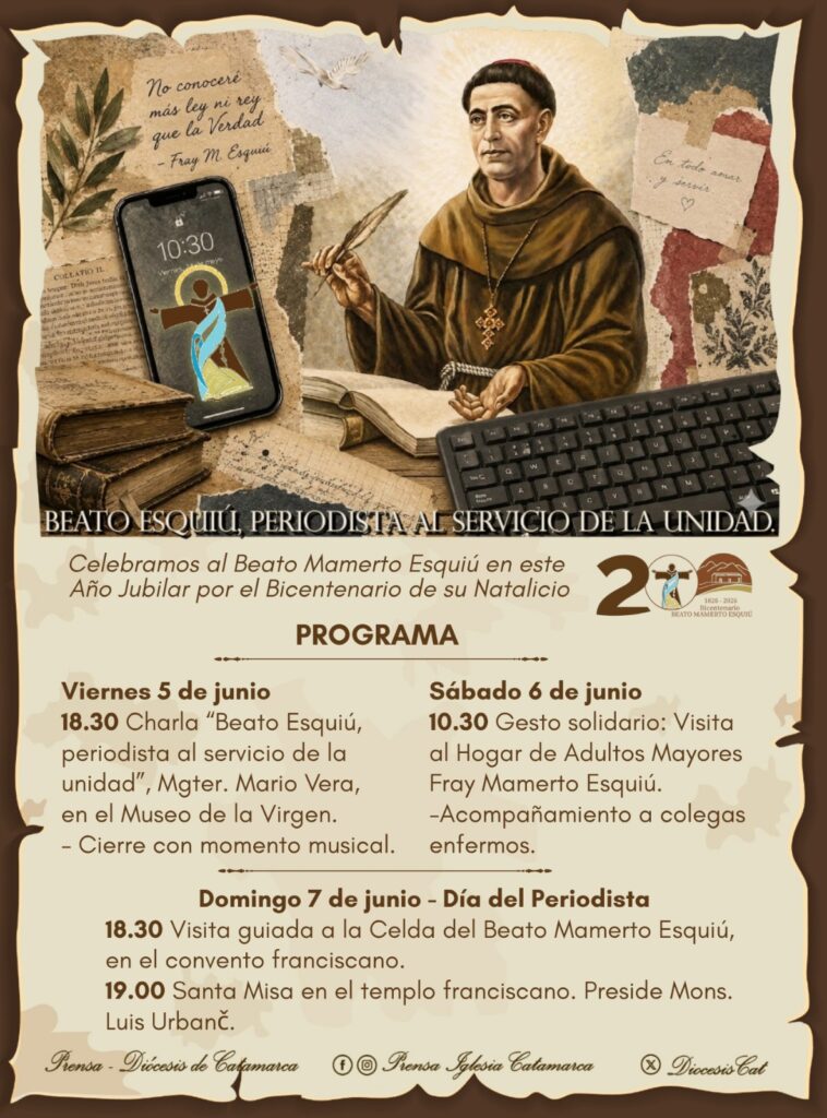 Celebramos el Día del Periodista de la mano del Beato Esquiú