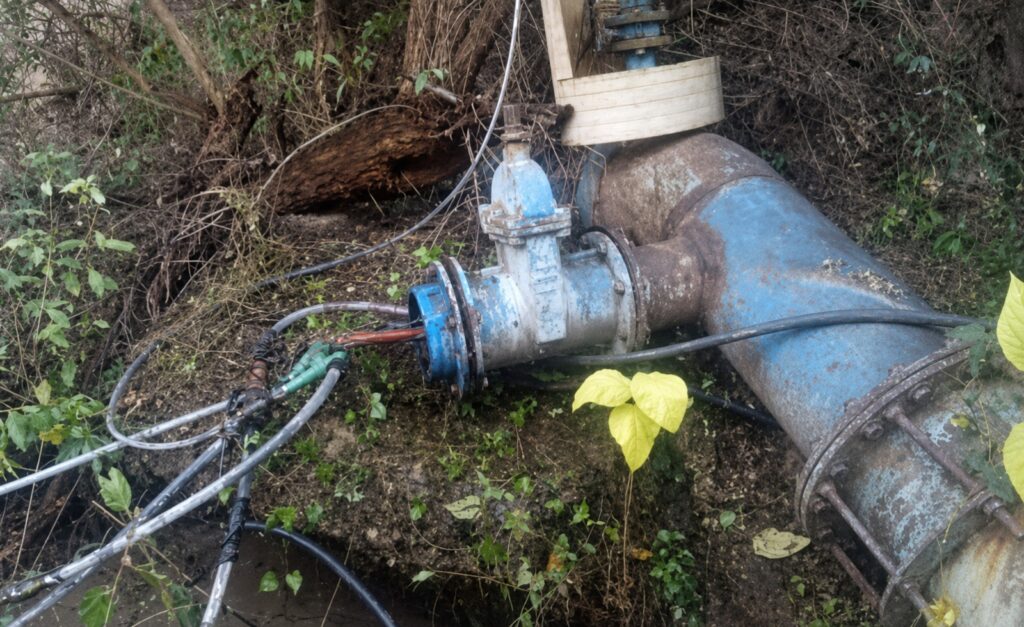 Alertan por asentamientos sobre cañerías que transportan agua a alta presión
