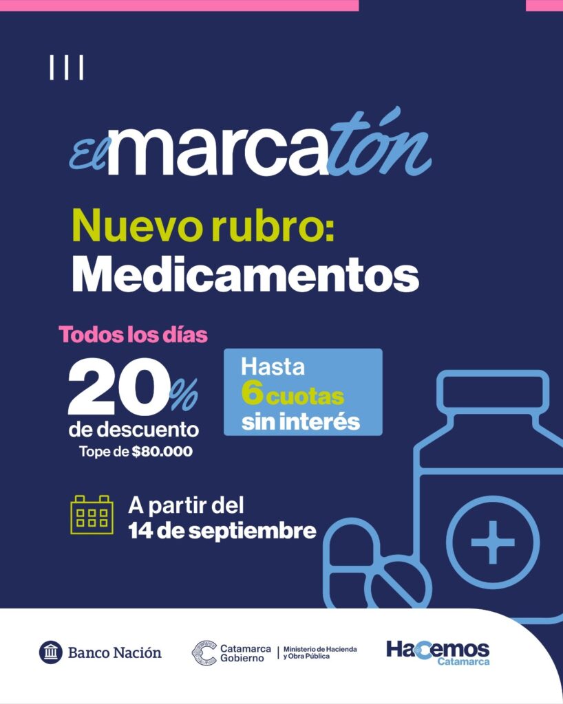 Los primeros comercios que adhirieron al Marcatón Medicamentos comenzarán a operar el lunes próximo