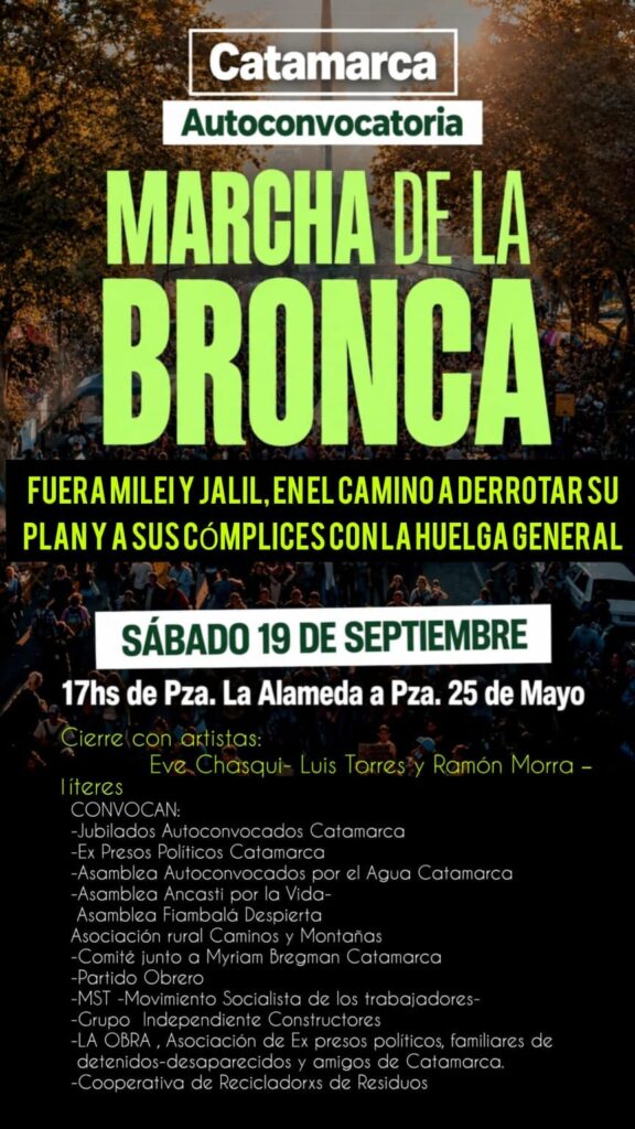 La Marcha de la Bronca crece en Catamarca
