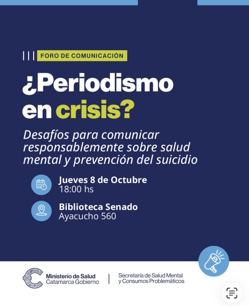 Salud invita al Foro de comunicación responsable sobre salud mental y suicidio